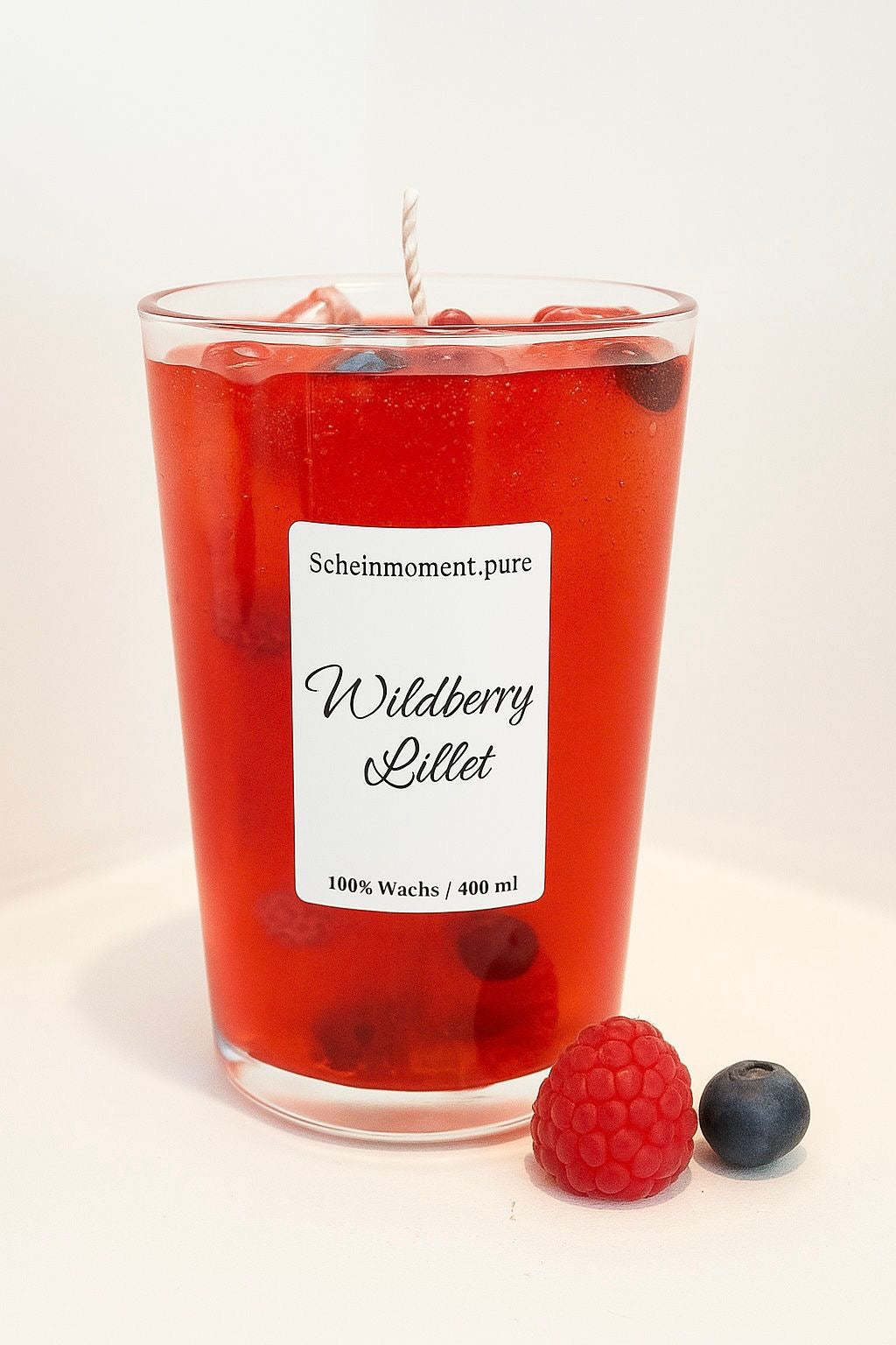 Getränke Kerze: Wildberry-Lillet – Duftkerze aus Gelwachs