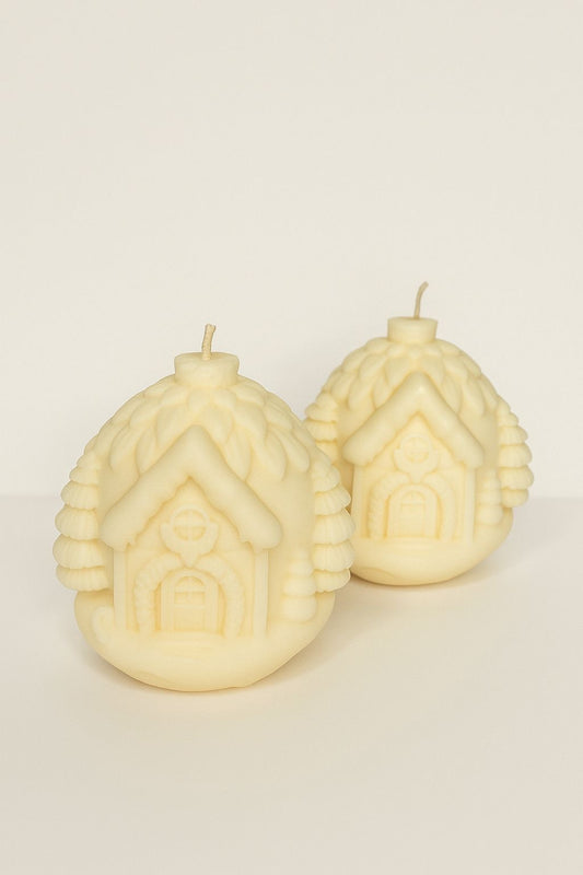 Weihnachtliche Häuschen-Kerzen