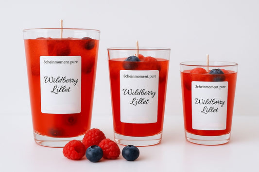 Getränke Kerze: Wildberry-Lillet – Duftkerze aus Gelwachs